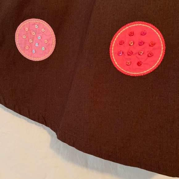 Gymboree Girls Circle Patch Embroidered Dot Skirt Size 12 - Picture 5 of 7